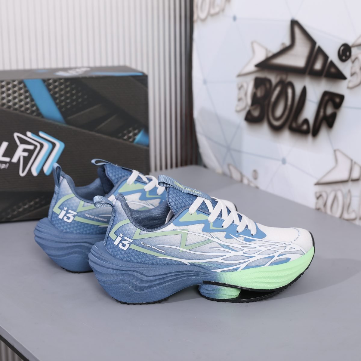 Fast 141 in Navy Blue Light Green